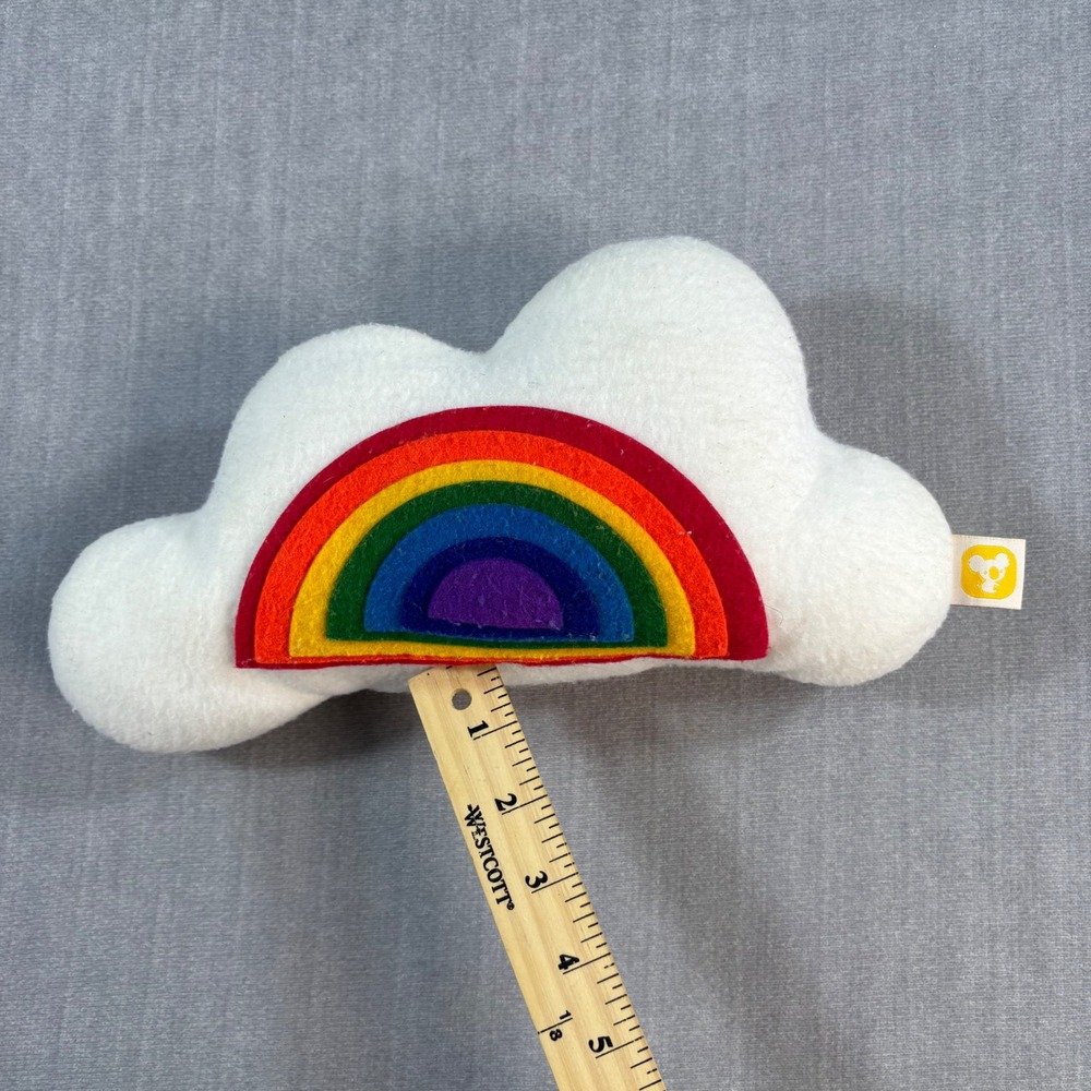 KiwiCo Plush Pillow Unisex OS White Rainbow Cloud Decorative Nursery Soft Toy